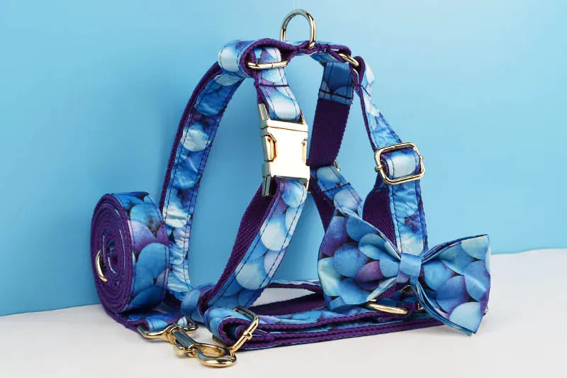 DDPaws  Personalized Purple Cotton Printed Classic Set