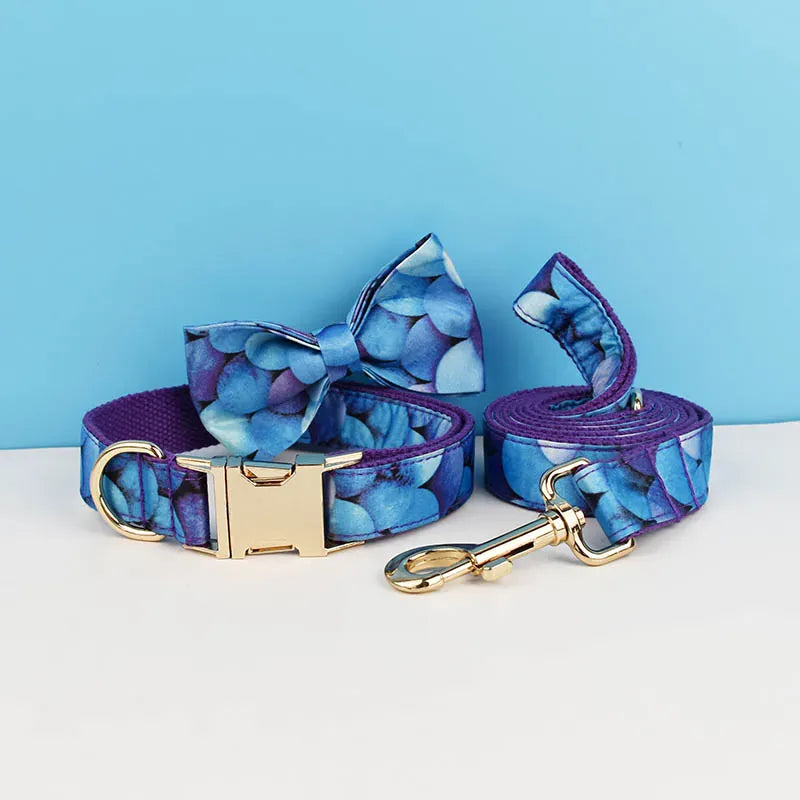 DDPaws  Personalized Purple Cotton Printed Classic Set