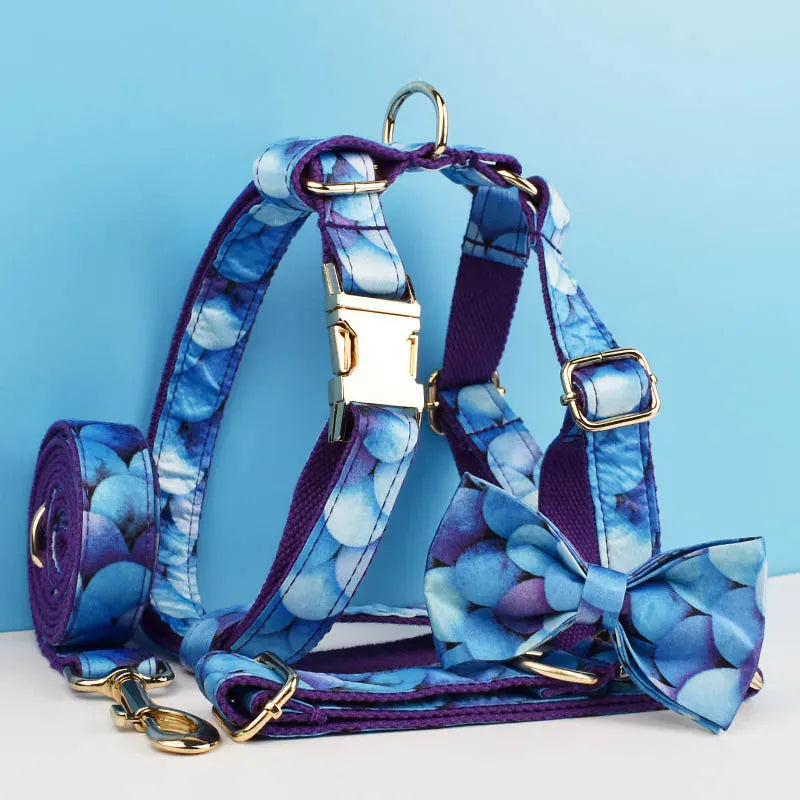 DDPaws  Personalized Purple Cotton Printed Classic Set