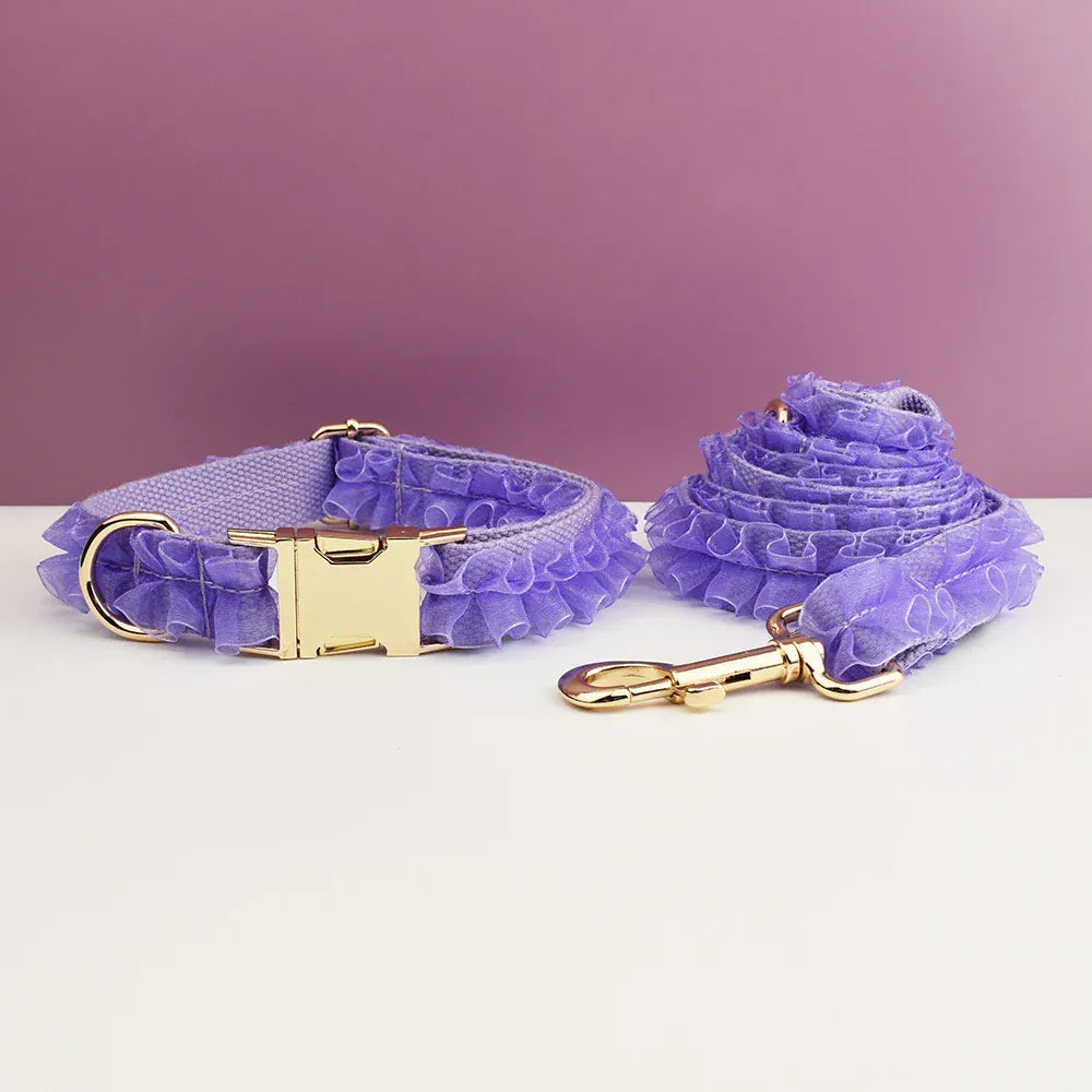 DDPaws  Personalized Purple Lace Classic Set