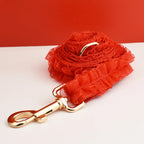 DDPaws  Personalized Red Lace Floral Classic Set