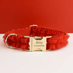 DDPaws  Personalized Red Lace Floral Classic Set