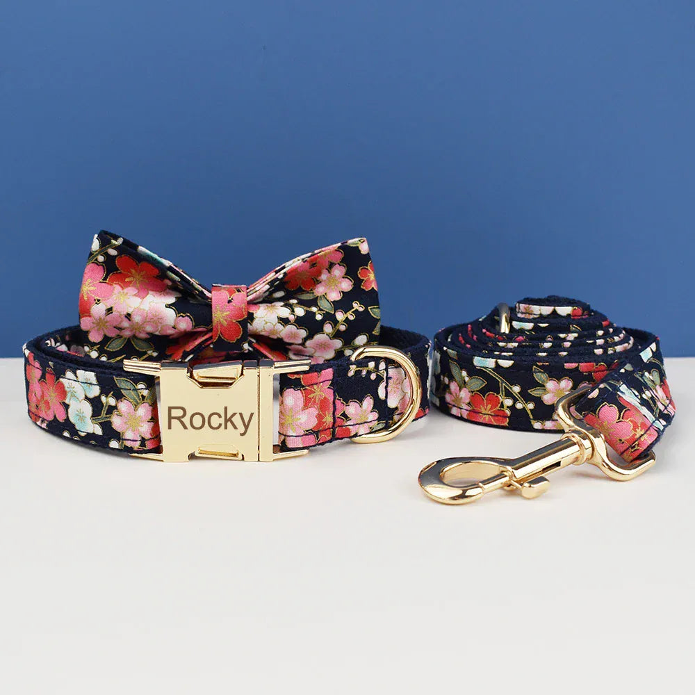 DDPaws  Personalized Soft Cotton Floral Classic Set