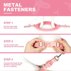 DDPaws  Warm Plush Padded Dog Harness Winter Dog Harnesses Vest Adjustable Pet Vests Soft For Small Medium Large Dogs Bulldog Pug Pink