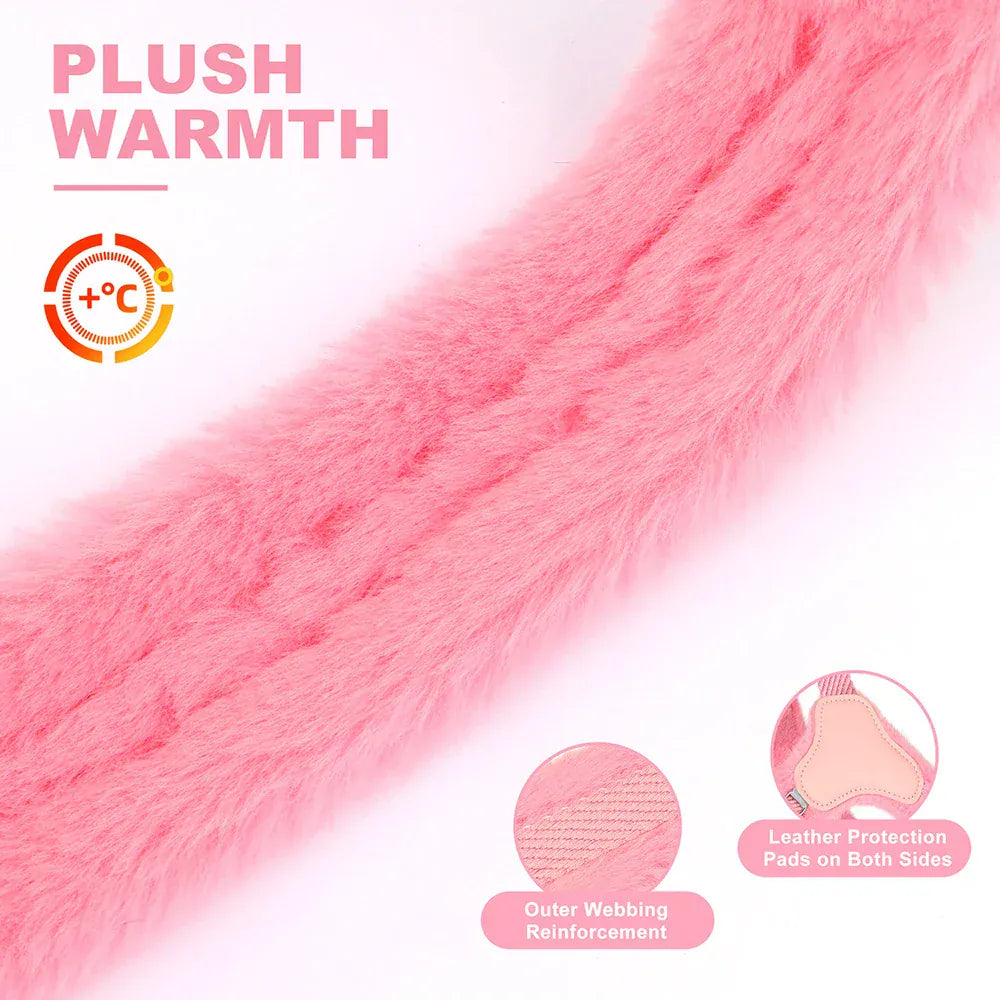 DDPaws  Warm Plush Padded Dog Harness Winter Dog Harnesses Vest Adjustable Pet Vests Soft For Small Medium Large Dogs Bulldog Pug Pink