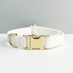 D&D Paws  Collar / XS White Leather Set