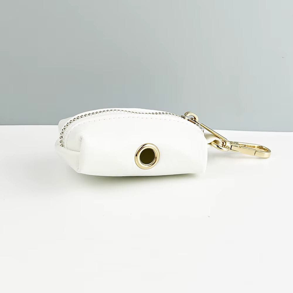 D&D Paws  Poop Bag / XS White Leather Set