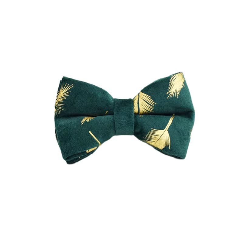 Green Feather Velvet Floral Set