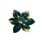 Green Feather Velvet Floral Set