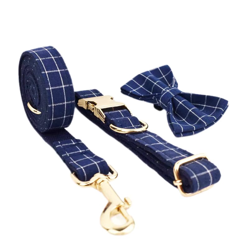 Plaid Dark Blue Set