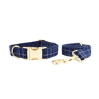 Plaid Dark Blue Set
