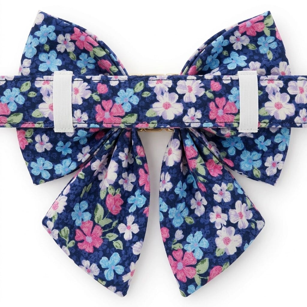 D&D Paws Designed Navy Retrol Floral Dog Vest Set