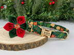 Christmas Floral Dog Collar and Leash Set