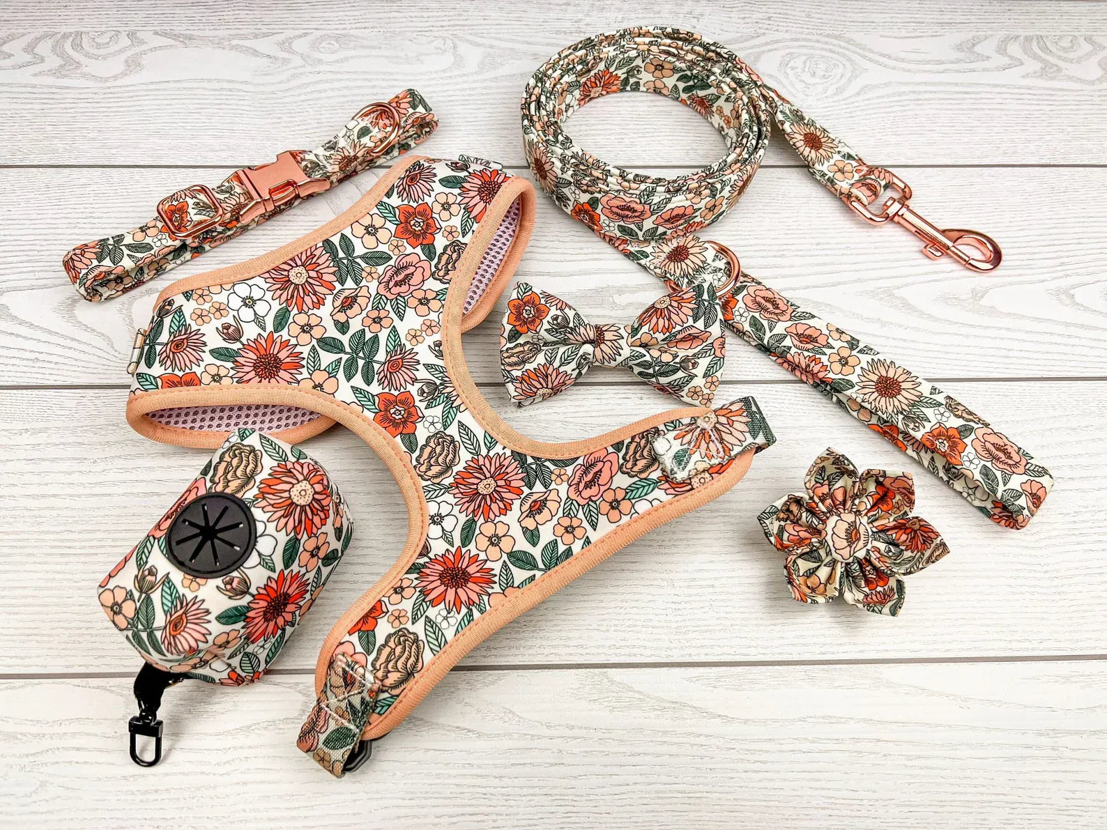 D&D Paws Designed Floral Dog Vest Girly Set [Made-to-Order]