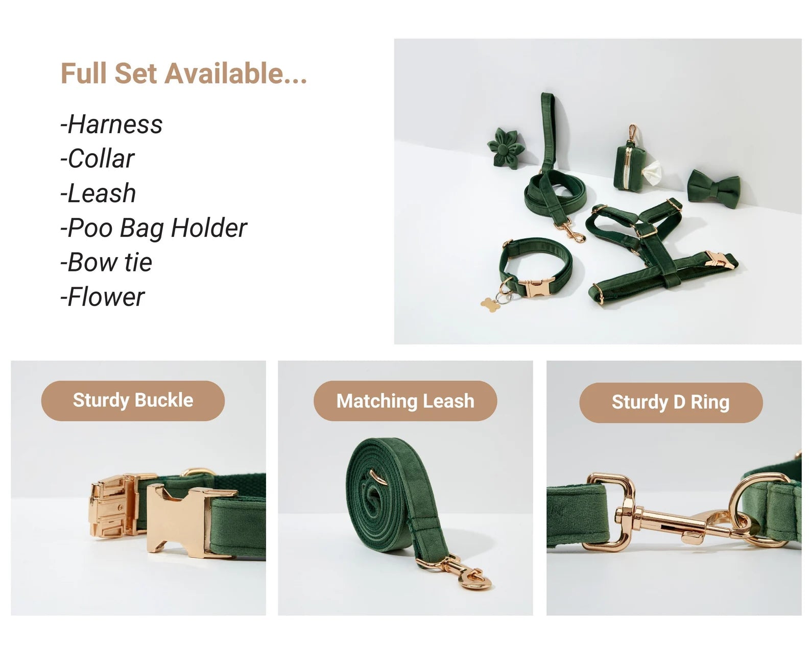 Forest Green Velvet - Modern Luxe Set