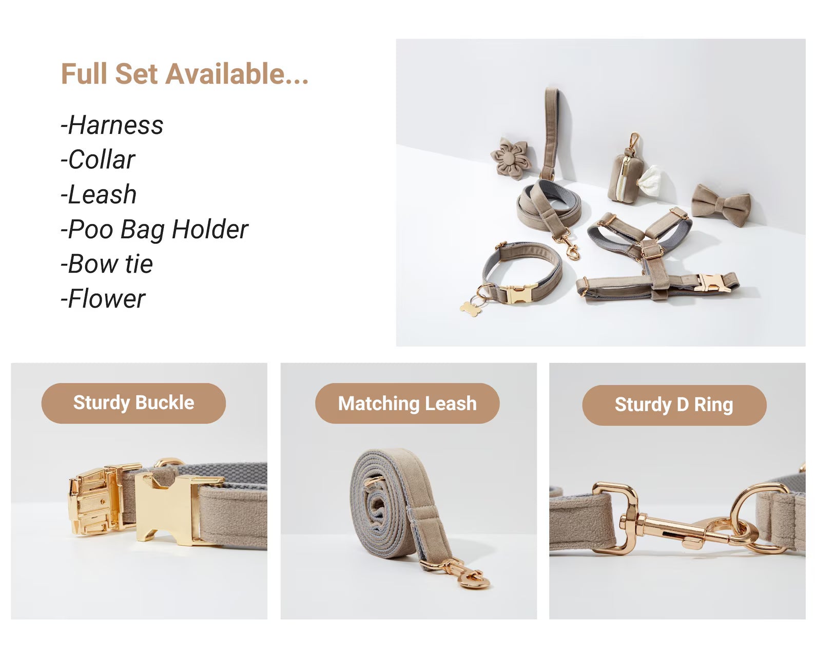 Light grey Velvet - Modern Luxe Set