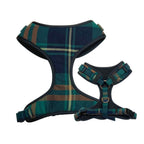 D&D Paws Harness / XS Designed Plaid Dog Vest Set [Made-to-Order]