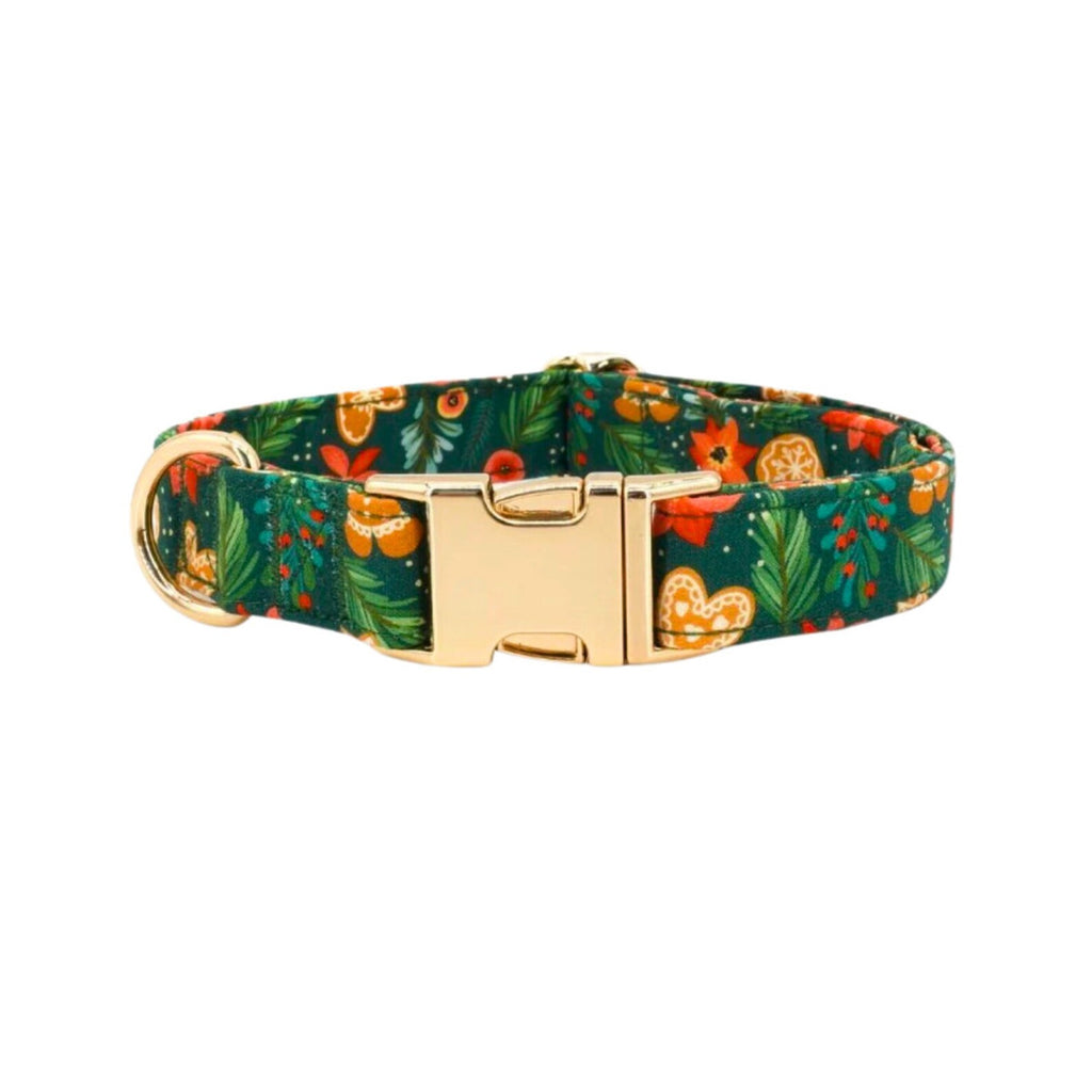 Christmas Floral Dog Collar and Leash Set