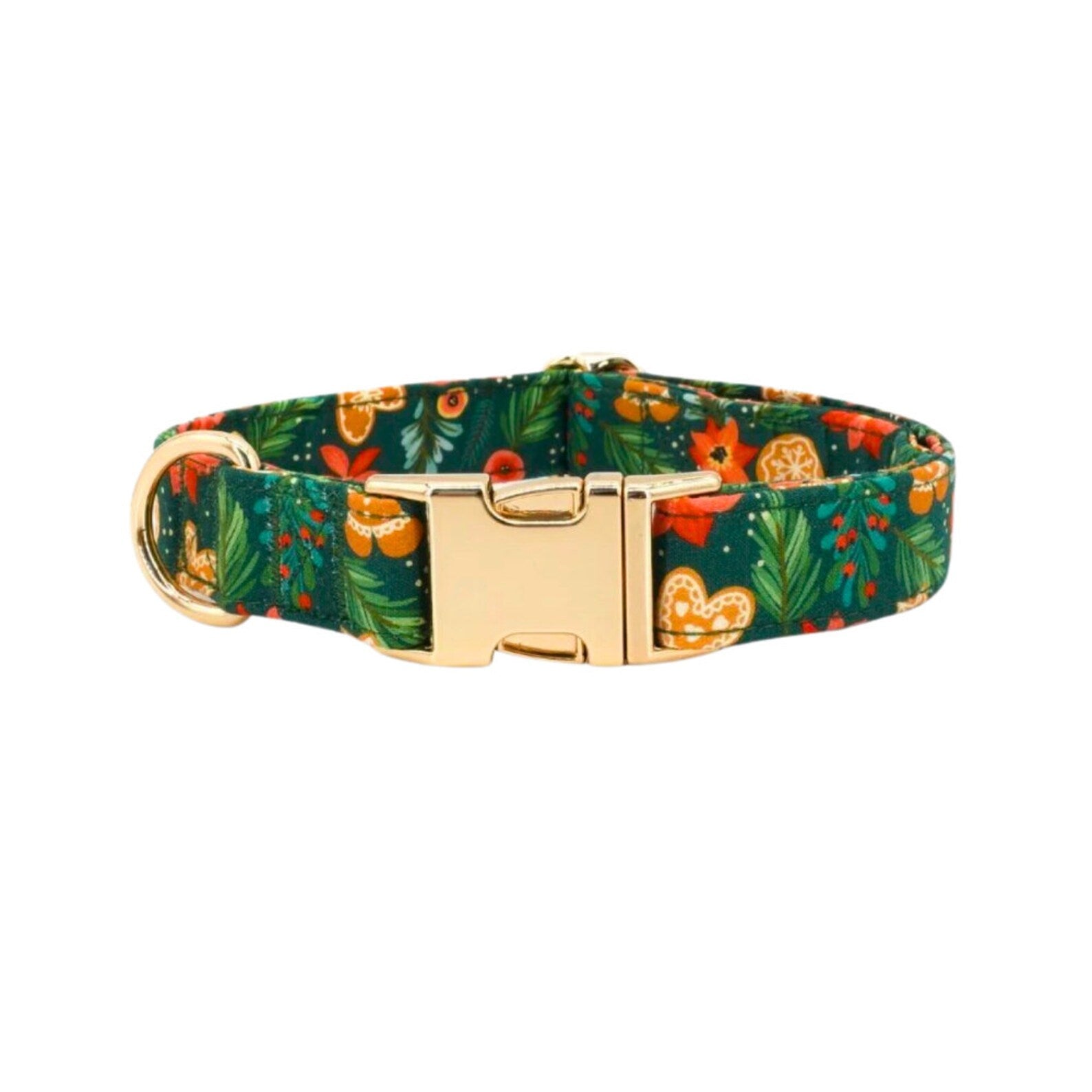 Christmas Floral Dog Collar and Leash Set