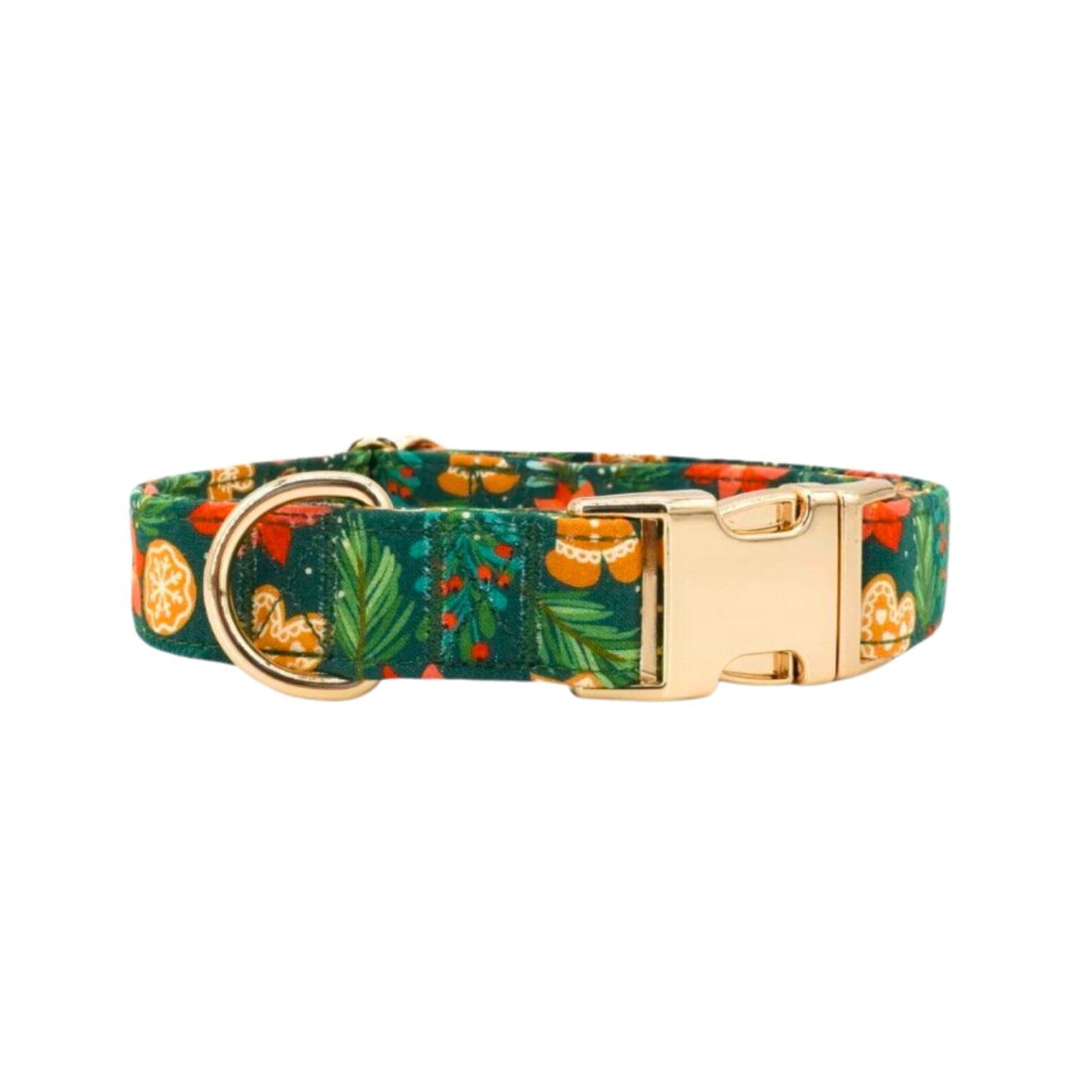 Christmas Floral Dog Collar and Leash Set