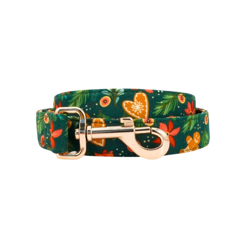 Christmas Floral Dog Collar and Leash Set