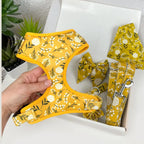 D&D Paws Harness / XS Designed Floral Dog Vest Girly Set [Made-to-Order]