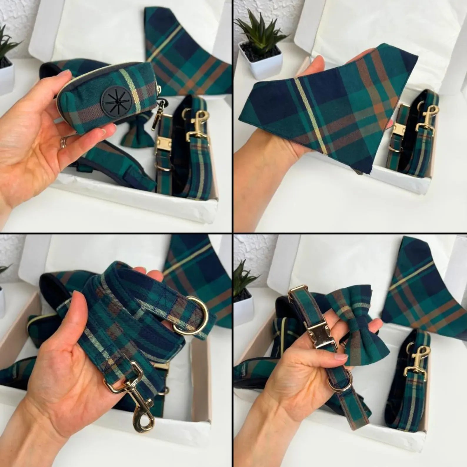 D&D Paws Designed Plaid Dog Vest Set [Made-to-Order]