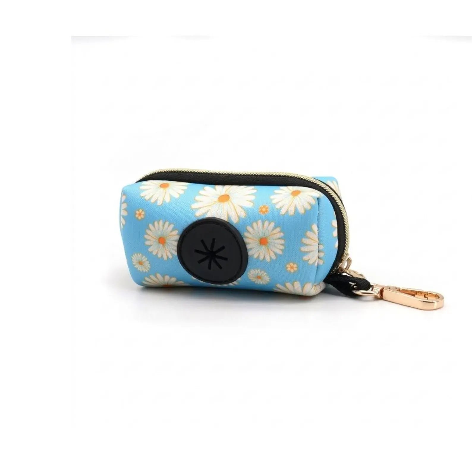 D&D Paws Poop Bag Holder Designed Blue Daisy Dog Vest Set