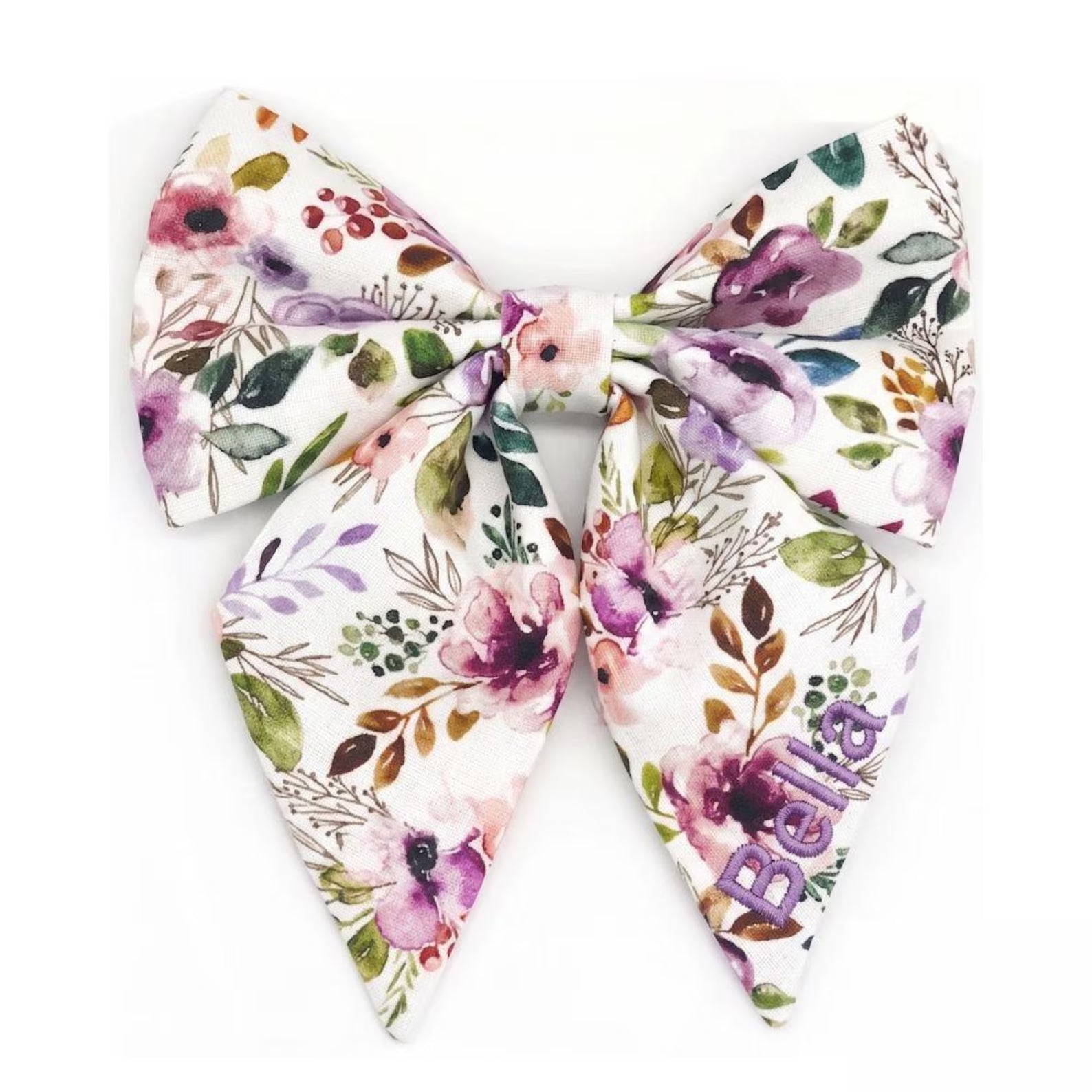 Spring Floral Dog Collar and Leash Set