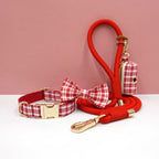 DDPaws  Personalized Plaid Dog Walking Set