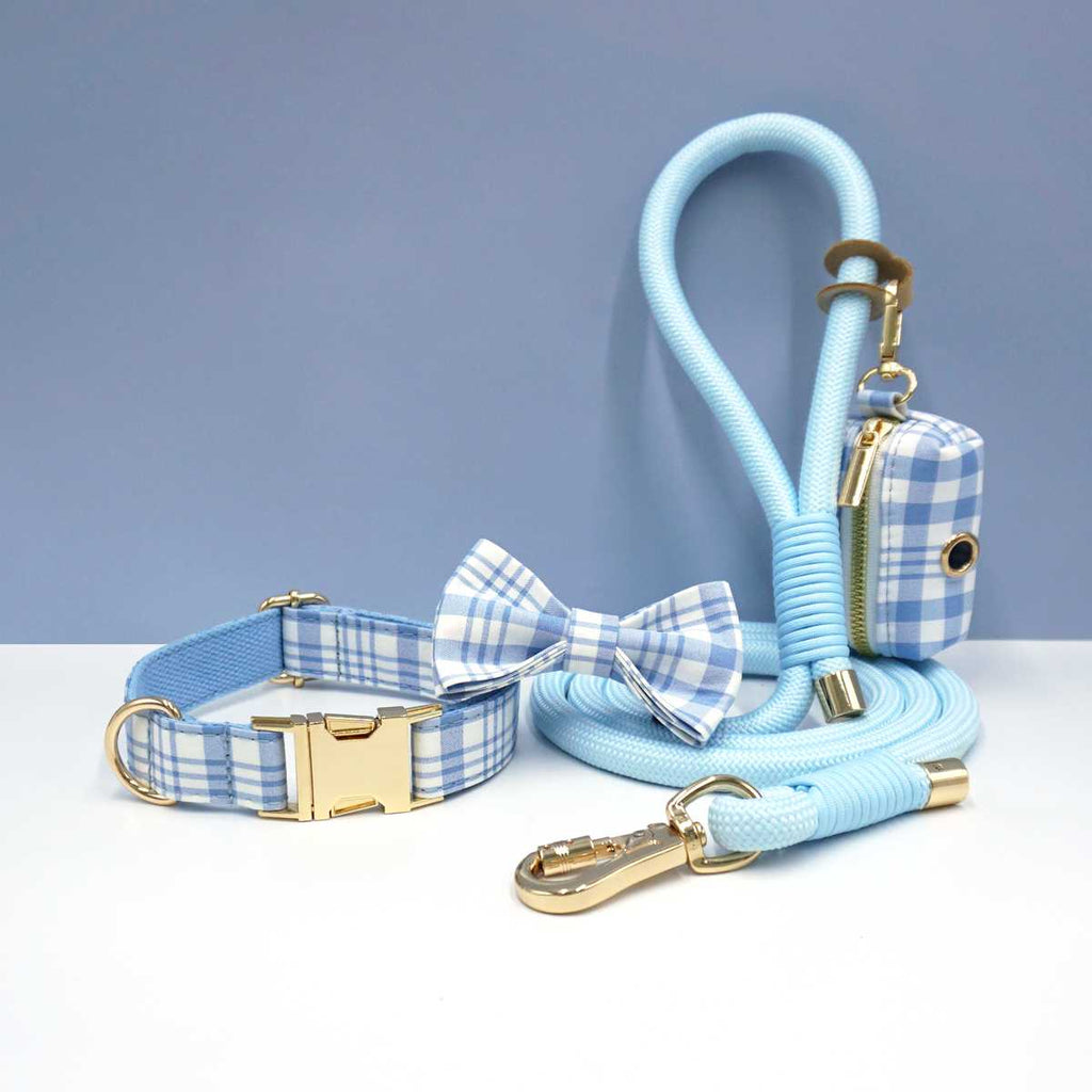 DDPaws  Personalized Plaid Dog Walking Set