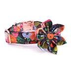 D&D Paws Bowtie Collar / XS Designed Floral Dog Vest Set [Made-to-Order]