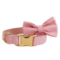 DDPaws  Bowtie Collar / XS Pink Blush Plaid Set