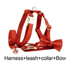 Red Velvet Dog Collar Set