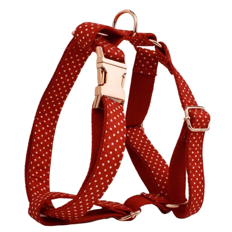 Red Velvet Dog Collar Set