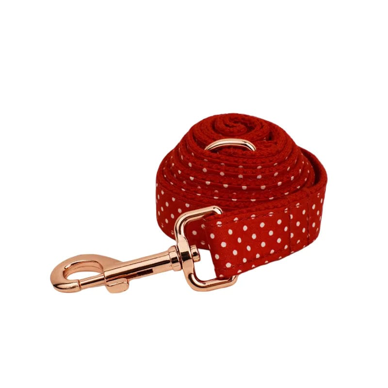 Red Velvet Dog Collar Set