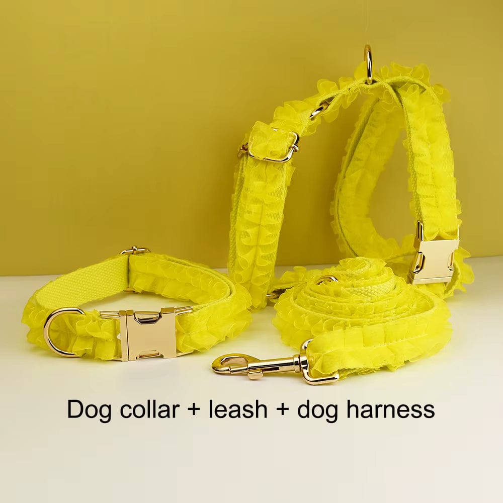 Yellow Lace Floral Set